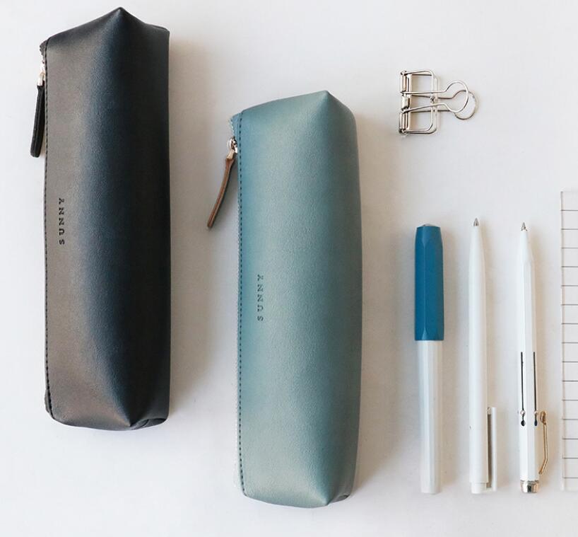 ペンケース　おしゃれ　ポーチ 筆箱 メンズ　レディース　レザー　PU革　小物入れ　文房具　高級感　男..