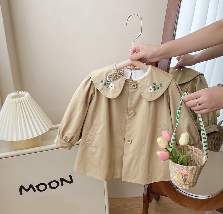 【送料無料】トレンチコート キッズ スプリングコート キッズ コート 女の子 チェスターコート キッズ トレンチコート ロング丈 ジャケット キッズコート アウター 女の子 ?妹 子供服 秋 春服 秋服 トップス 防風 通学 80 90 100 110 120 130