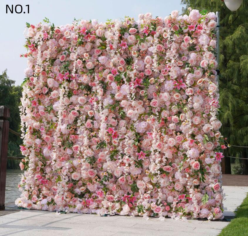 フラワーウォール 写真背景 花壁 フラワーパネル フォトジェニック 造花パネル 空間演出 撮影会 グラデーション 薔薇 ローズ ウェディング ディスプレイ 壁掛け アーティフィシャルフラワー 造花