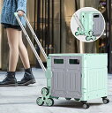 キャリーカート 折りたたみ 軽量 台車 蓋付 ショッピング用 台車 アウトドア キャンプ用 キャスター付 折り畳み台車 荷物運び 買い物カゴ 運搬 キャリーボッ...