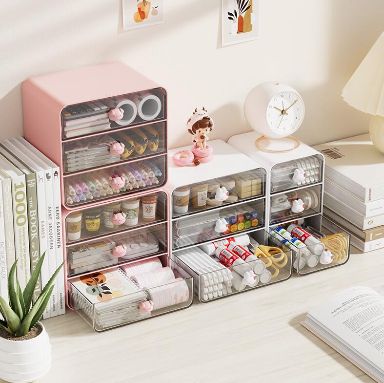 引き出し 卓上収納ケース 収納ボックス 横 小物 4段 2段 3段 仕切り 大容量 文房具収納 書類ケース 化..