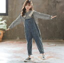 2025新作!オーバーオール 子供服 ポケット付き チェック柄ブラウス デニムオーバーオール 女の子 キッズ ベビー サロペット オールインワン シンプル パン...