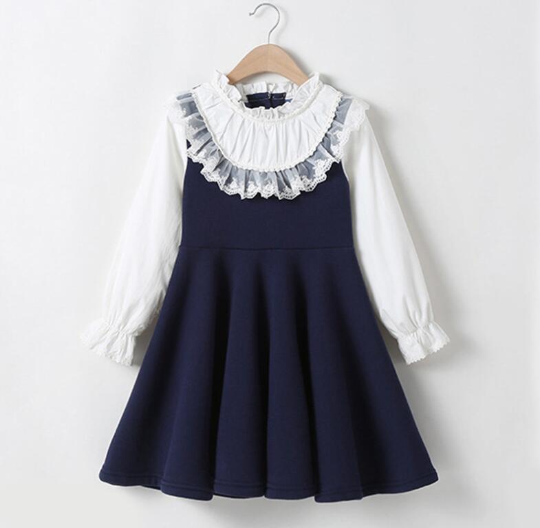 Dresses - ロングワンピース　子供服 キッズ 子供 長袖ワンピース 子供ワンピース 長袖 コットン 秋春 チュール ピアノ 結婚式 発表会 卒園式 入園式 入学式 韓国 パーティー