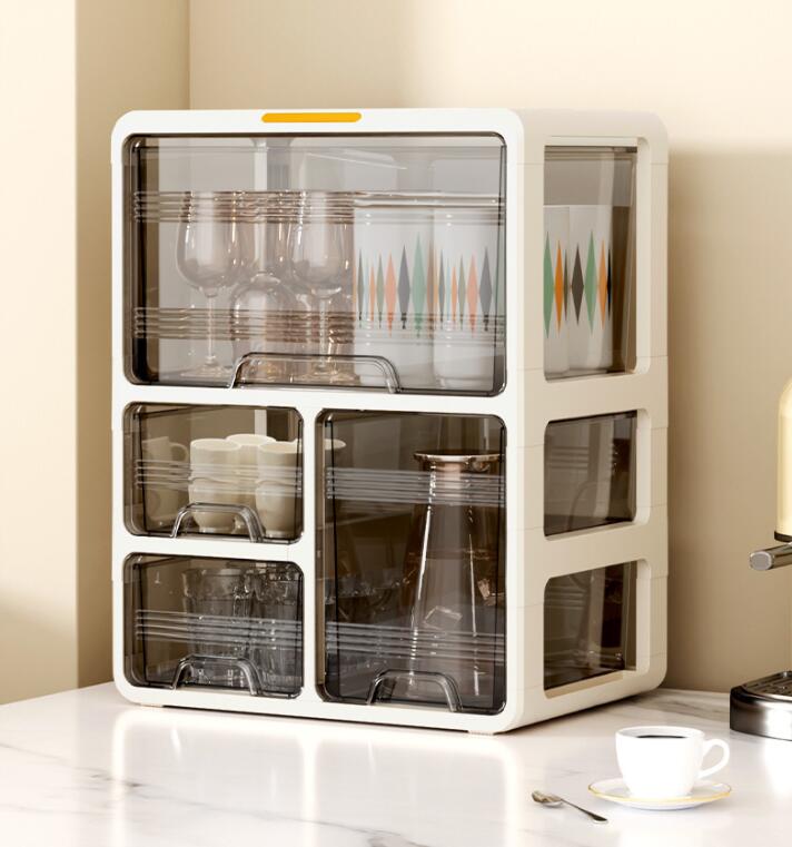 Rakuten - 引き出し 卓上収納ケース 収納ボックス プラスチック A4/A5対応 横 小物 4段 2段 3段 滑り止め 大容量 文房具収納 書類ケース 化粧品 事務用品 文書 組み合わせても 頑丈 シンプルでおしゃれ