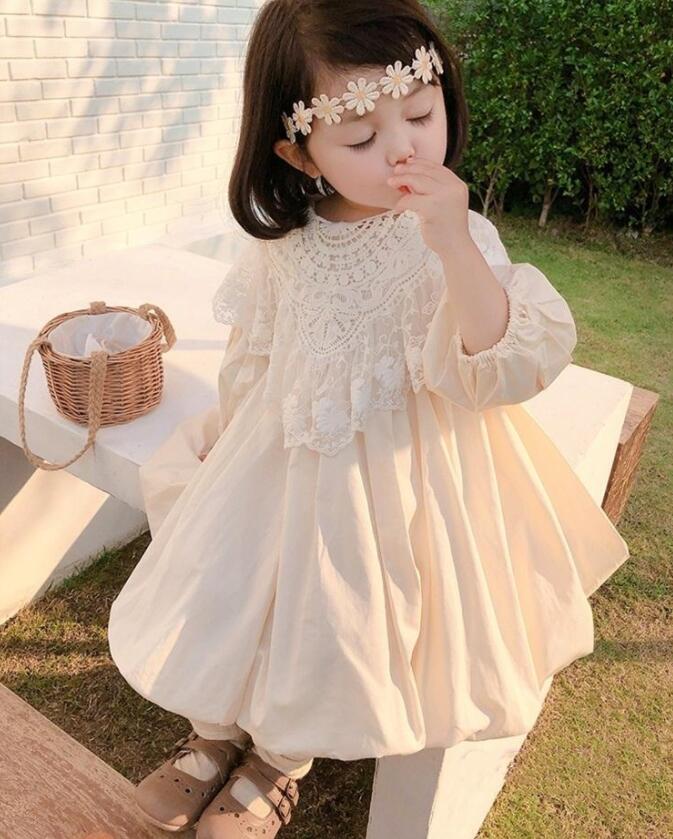 Rakuten - ワンピース 　キッズ ベビーワンピース 長袖 女の子 子供服 こども服 ドレス 秋 春 90cm 100cm 110cm　120cm　130cm　通園 通学 上品　可愛い　プレゼント