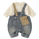 ロンパース ベビー服 オーバーオール キッズ デニムオーバーオール サロペット ベビー服 キッズ デニムパンツ ズボン 子供服 つなぎ オーバーオール 女児 男...