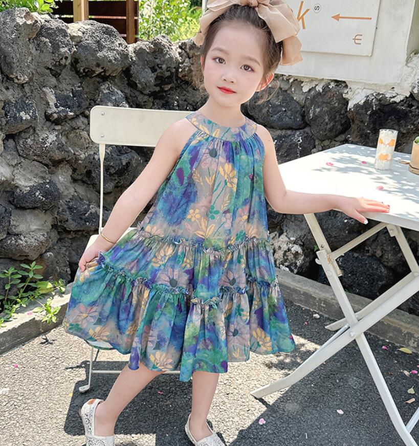 マキシワンピース シフォンワンピース 女の子 キッズ サマーワンピース キッズワン...