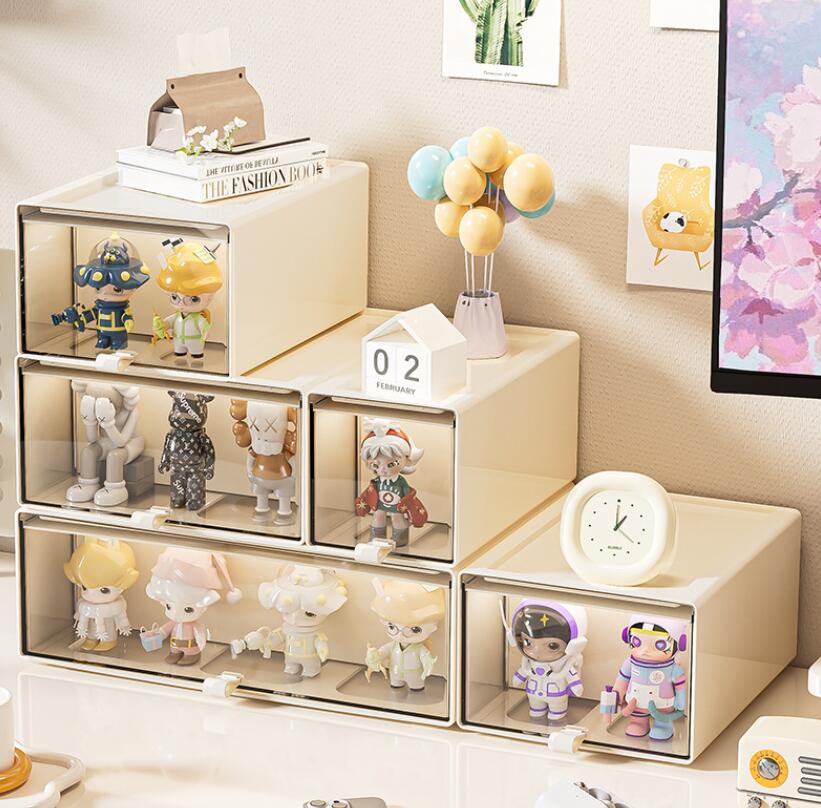Rakuten - 卓上収納ケース 収納ボックス 引き出し プラスチック 横 小物 4段 2段 3段 ホワイト 透明 滑り止め 大容量 文房具収納 書類ケース 化粧品 事務用品 文書 衣類収納 組み合わせても 頑丈 シンプルでおしゃれ