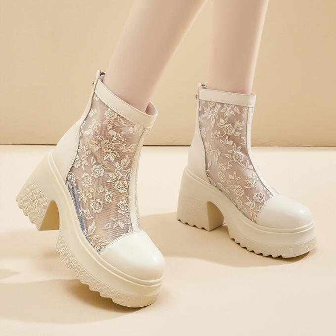 サマーブーツ 厚底サンダル ブーツサンダル　夏ブーツサンダル 厚底サンダル　グラディエーター ブーツサンダル インヒール　厚底　ウ..