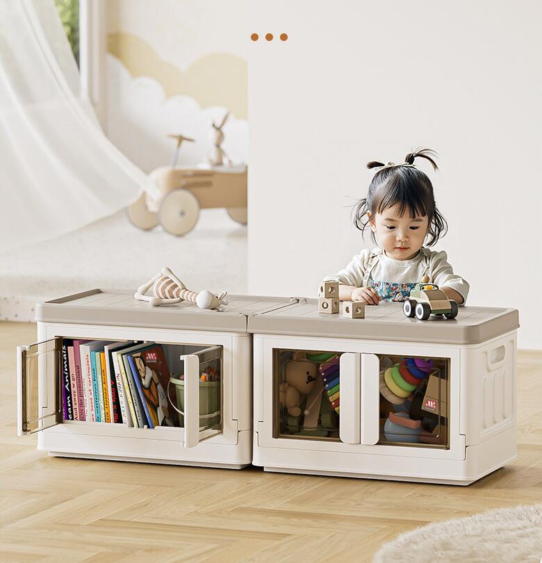 Rakuten - 収納ボックス　折りたた 収納ケース 横 小物 4段 2段 3段 ホワイト おもちゃ収納　大容量 文房具収納 書類ケース 化粧品 事務用品 文書 衣類収納 組み合わせても 頑丈 シンプルでおしゃれ