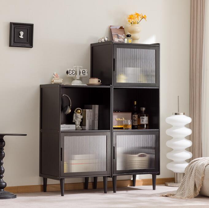 キャビネット 木製 ナチュラル ブラウン 隙間収納 小物置き シェルフ スリム 収納ラック キッチン収納 ..