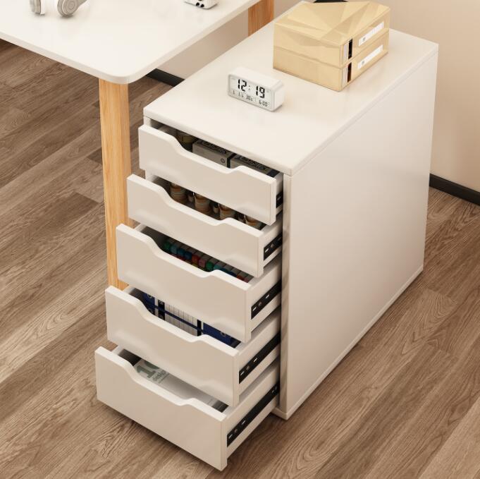 デスク ワゴン サイドチェスト 収納 引き出し デスクチェスト 3段 キャスター付 木製 オフィス収納 オ..