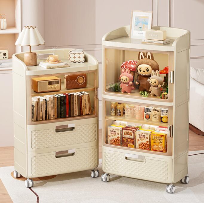 収納ボックス　ワゴン 移動便利 収納ボックス 収納箱 大容量 キッチンワゴン 省スペース 物置棚 多層ワ..