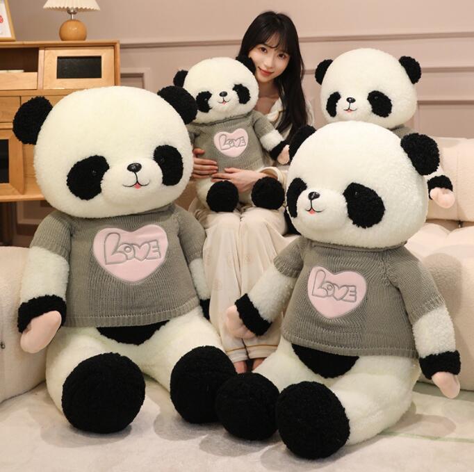 Rakuten - ぬいぐるみ 萌え萌え パンダ ぬいぐるみ 抱き枕 80/60/120/100cm かわいい ぬいぐるみ 大きい 特大 プレゼント ギフト 人気 キッズ 子供 小学生 大人 結婚式 誕生日 動物 アニマル キャラクター ふわふわぬいぐるみ パンダ グッズ ぱんだ 贈り物 店飾り ぬいぐるみ
