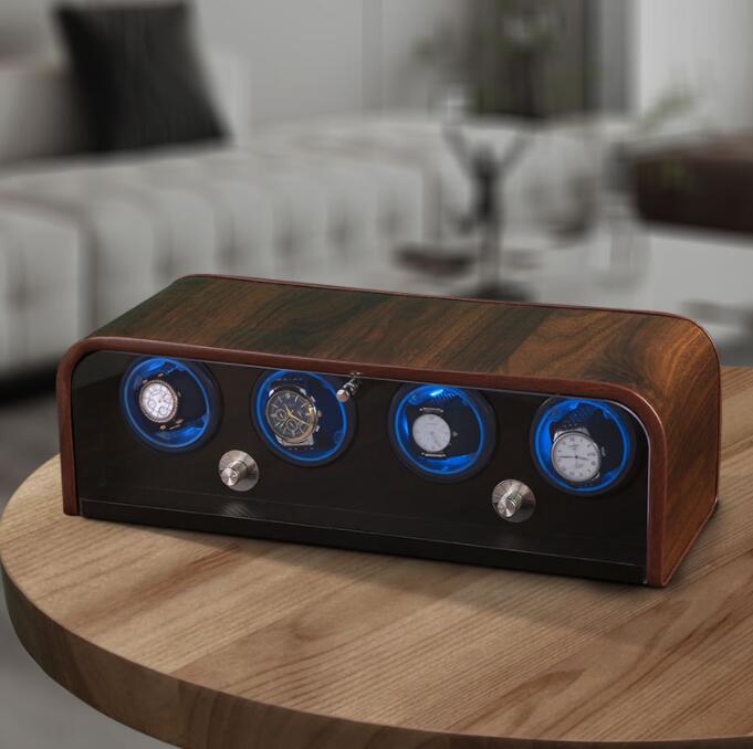 送料無料 ワインディングマシーン 木製　自動巻き上げ機 2本/4本/6本/9本 静音 腕時計 ウォッチワインディングマシーン 自動巻き時計 ブラウン ワインレッド USB DC 給電 時計 高級感 レザー風 プレゼント ギフト