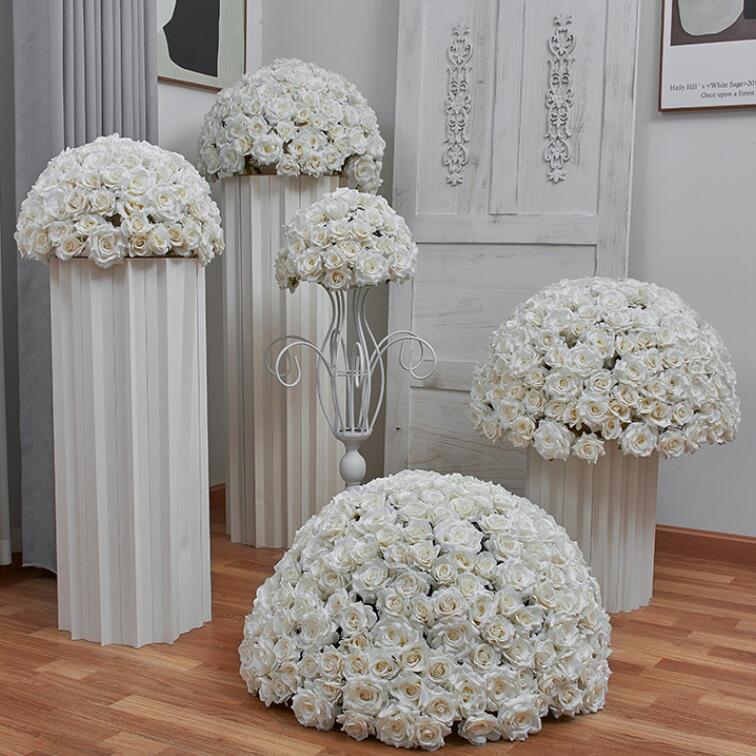 造花 ローズボール 結婚式 舞台装飾 披露宴 会場装飾 ダイニングテーブル リビングルーム ショールーム インテリア 写真撮影 ウェディング式　お花　フラワー