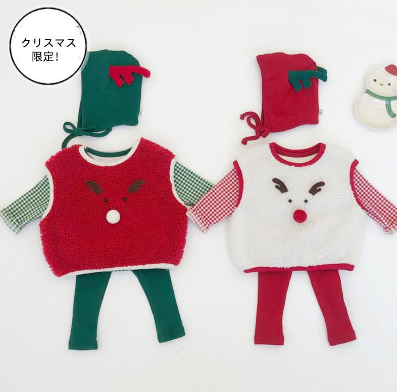 Rakuten - クリスマス ロンパース ベビー服 カバーオール 秋冬物 赤ちゃん サンタ 長袖 衣装 男の子 女の子 キッズ 衣装 73　80　90　100cm プレゼント用 可愛い ベビーウェア コスチューム 出産祝い ギフト
