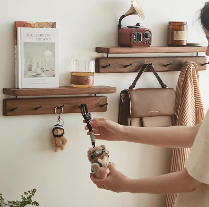 Rakuten - 壁掛けフック ウォールハンガー フック壁掛け収納 ウォールメイツ 天然木 木製 ハンガー コート掛け スーツ掛け 木製 玄関 スッキリ おしゃれ 壁掛けフック 収納家具 玄関 洗面所