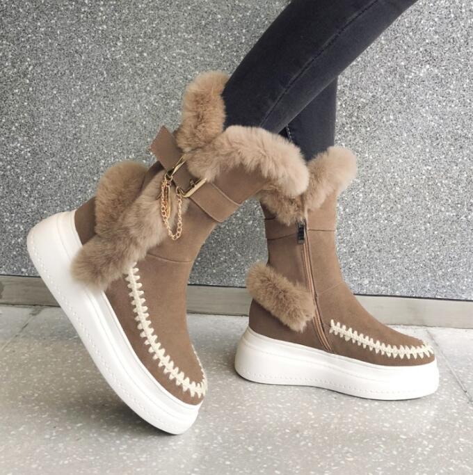 ロングブーツ ムートンブーツ　ブーツ　レディース　裏ボアロングブーツ　ローヒール　美脚 防寒 保温 暖かい ふわふわ スノーブーツ 冬 雪用ブーツ ミドルブーツ 滑らない 滑り止め　履きやすい 歩きやすい 通勤 疲れにくい 美脚 可愛い