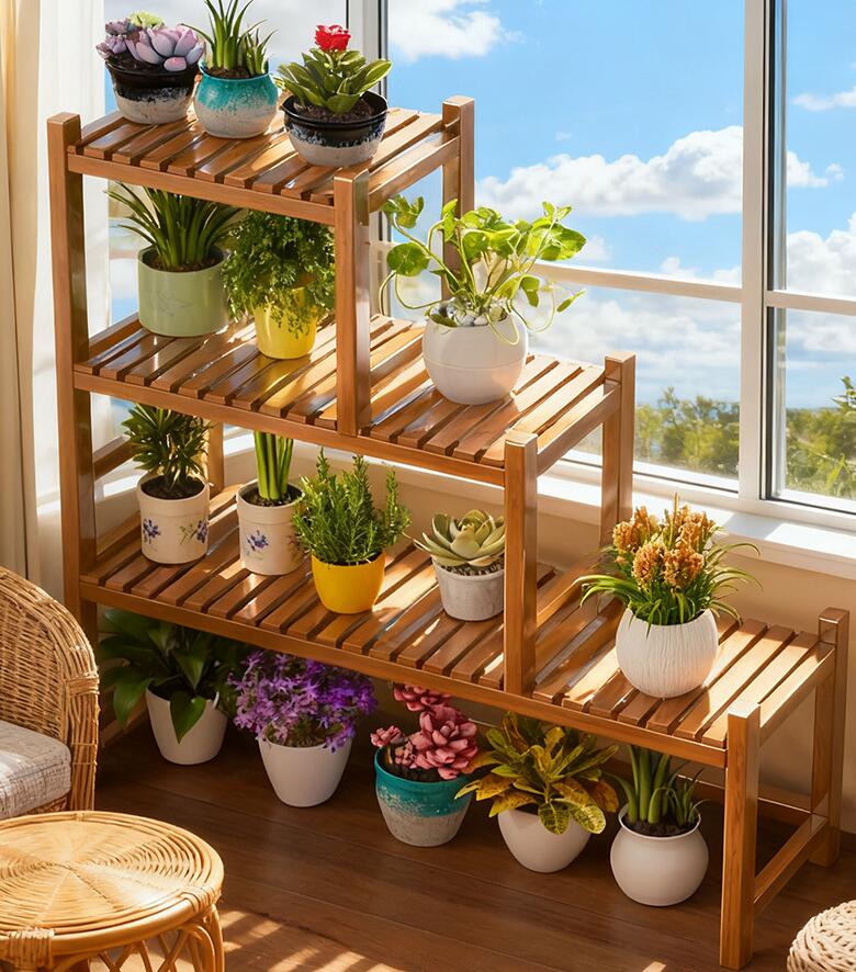 フラワースタンド ガーデンラック 棚 鉢スタンド 多肉植物 観葉植物 ラック 置物台 おしゃれ 生活雑貨 観葉植物 鉢置き リビング ベランダ 玄関 室内 屋外 ガーデニング棚 スリム 収納棚 園芸