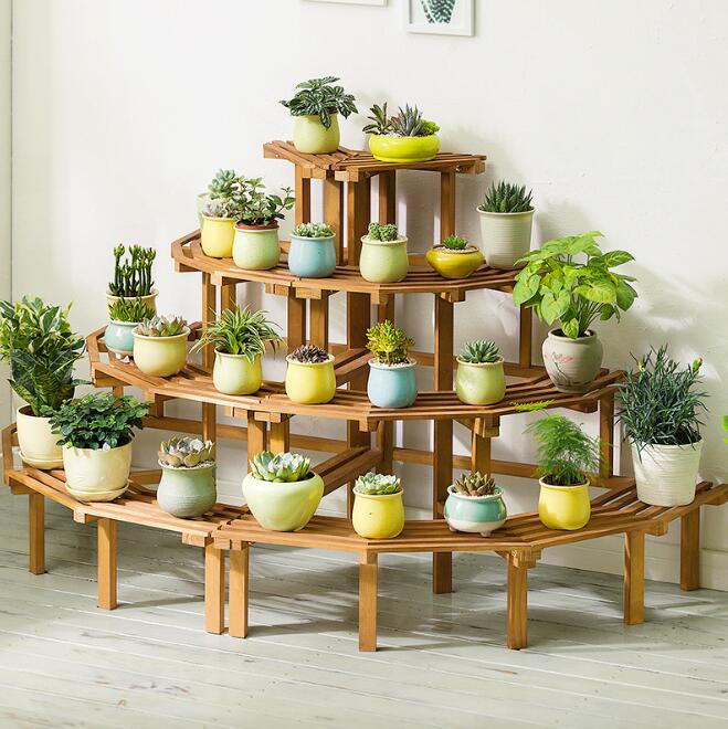 Rakuten - フラワースタンド ガーデンラック 棚 鉢スタンド 多肉植物 観葉植物 ラック 置物台 おしゃれ 生活雑貨 観葉植物 鉢置き リビング ベランダ 玄関 室内 屋外 ガーデニング棚 スリム 収納棚 園芸