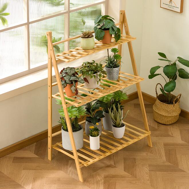 Rakuten - フラワースタンド ガーデンラック 棚 鉢スタンド 多肉植物 観葉植物 ラック 置物台 おしゃれ 生活雑貨 観葉植物 鉢置き リビング ベランダ 玄関 室内 屋外 ガーデニング棚 スリム 収納棚 園芸