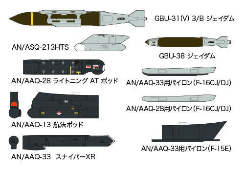 ハセガワ X72-14 1/72 エアクラフトウェポンIX アメリカ 精密誘導爆弾&ターゲットポッド