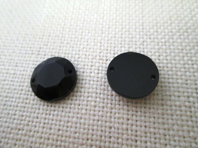ビジュー　黒　10mm　5個入りアクセサリーパーツ メール便OK