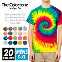 タイダイ Tシャツ メンズ 【メール便可 1着290円】the colortone(カラートーン) 5.3オンス td1000 s-xl コットンTシャツ 半袖夏 夏服 厚手 USA アメリカ スポーツ ダンス カラー 運動会 文化祭 イベント お揃い ストリート スタッフ ルームウエア 部屋着