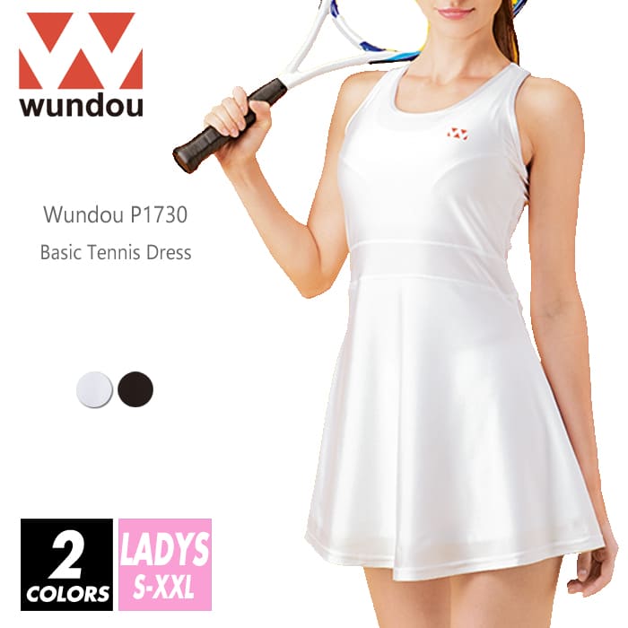 【送料無料】テニスワンピース 無地 レディース ガールズ 女性 女の子 wundou(ウンドウ) p1730 s-xxl 2色 吸汗速乾 ワンピース ユニフォーム チーム 部活 ドライ ポリエステル 運動 試合 練習着