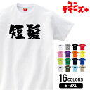 【短髪】 おもしろ ネタ ギャグ ウケ狙い 面白い ふざけ ジョーク お笑い ユーモア 筆文字 半袖 Tシャツメンズ レディース ユニセックス ホワイト ブラッ...