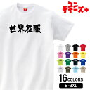【世界征服】 おもしろ ネタ ギャグ ウケ狙い 面白い ふざけ ジョーク お笑い ユーモア 筆文字 半袖 Tシャツメンズ レディース ユニセックス ホワイト ブ...