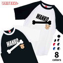 Tシャツ ラグラン半袖 WANKO ワンコ レークランドテリア 骨 犬好き 犬 いぬ イヌ ドッグ メンズ ユニセックス プレゼント おもしろ グッズ ギフト