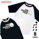 Tシャツ ラグラン半袖 THE WANKO FACE ザ ワンコ フェイス グレートピレニーズ ロゴ 犬好き 犬 いぬ イヌ ドッグ メンズ ユニセックス プレ...