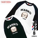 Tシャツ ラグラン七分丈 WANKO ワンコ ハバニーズ ロゴ 犬好き 犬 いぬ イヌ ドッグ メンズ ユニセックス プレゼント おもしろ グッズ ギフト