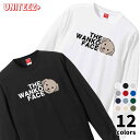 Tシャツ 長袖 THE WANKO FACE ザ ワンコ フェイス ワイマラナー ロゴ 犬好き 犬 いぬ イヌ ドッグ メンズ ユニセックス プレゼント おもしろ グッズ ギフト