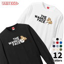 Tシャツ 長袖 THE WANKO FACE ザ ワンコ フェイス ワイヤーフォックステリア ロゴ 犬好き 犬 いぬ イヌ ドッグ メンズ ユニセックス プレゼント おもしろ グッズ ギフト