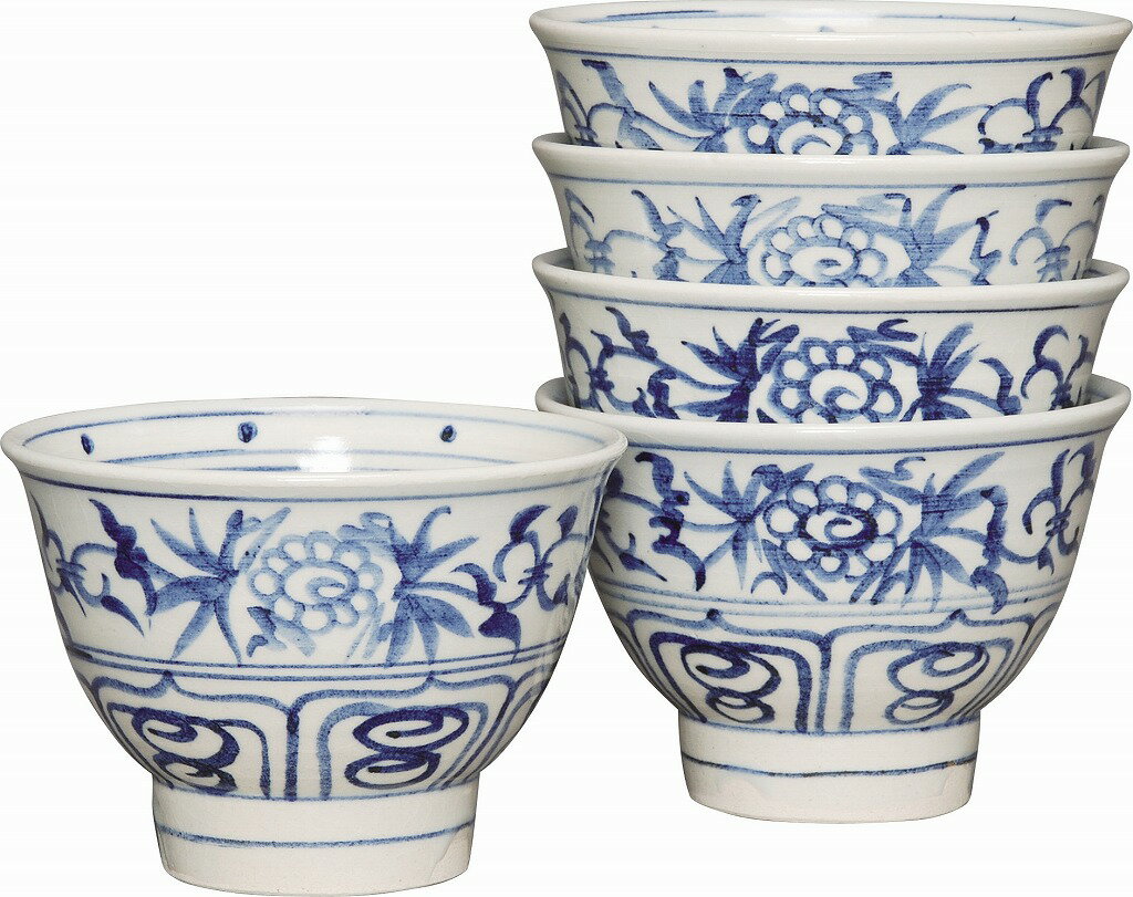 Rakuten - 【送料無料】【茶道・茶道具】【表千家・裏千家】数茶碗　唐草　安南　10客