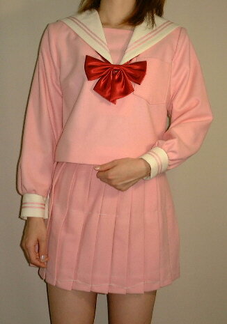 WP02クリーム衿ピンクセーラー服 Bigサイズ WP02クリーム衿ピンクセーラー服 Bigサイズ