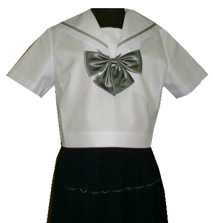 SH40Big衿白色グレー1本線半袖セーラー服Bigサイズ SH40Big衿白色グレー1本線半袖セーラー服Bigサイズ