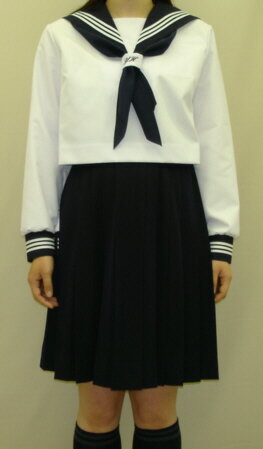 SN29合服長袖セーラー服ネクタイ通し刺繍入りスィン○ガールズタイプ SN29合服長袖セーラー服ネクタイ通し刺繍入りスィン○ガールズタイプ