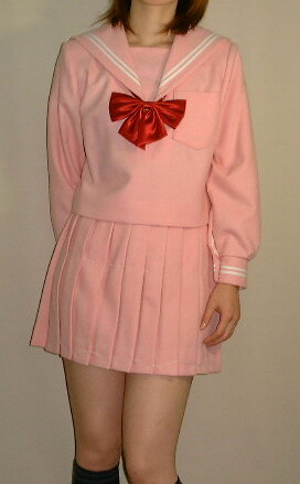 Teen-WP01ピンクセーラー服めずらしいピンク色のセーラー服！高校生 学生 中学 女子高生 進学 学校スクール ネイビー 紺 無地