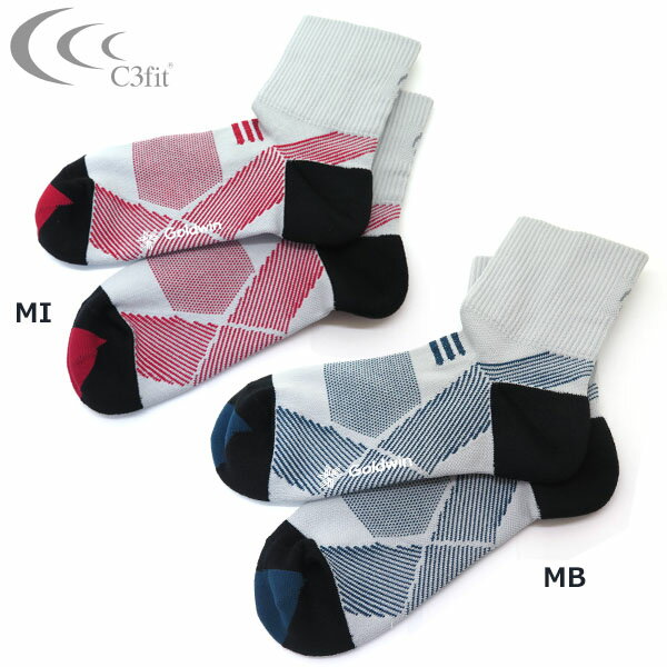 C3fit アーチサポート クォーターソックス GC20301　メール便対応可（260円）