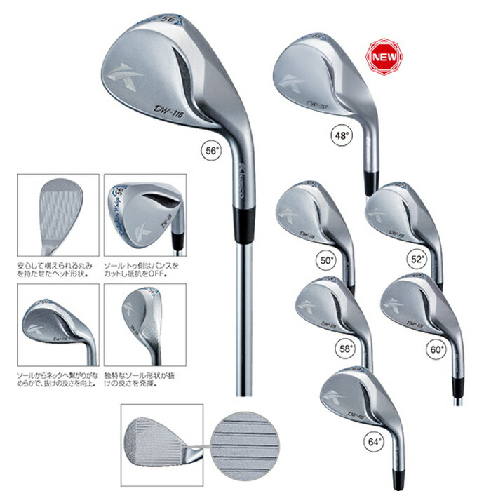 【全品P3倍エントリー必要】【限定生産】Kasco DW-118 BLUE ブルー ヘッドのみ キャスコ ドルフィン ウェッジ ヘッド DOLPHIN WEDGE HEAD