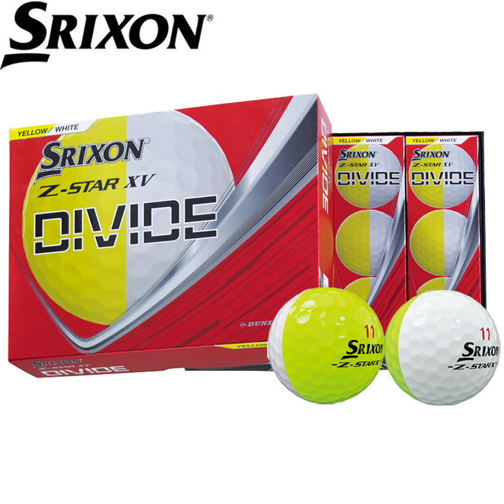 樂天商城 - 【ゆうパケットパフ配送】SRIXON Z-STAR XV 2025 DIVIDE スリクソン Z-STAR XV DIVIDE ディバイド ホワイトイエロー 1ダース 日本仕様