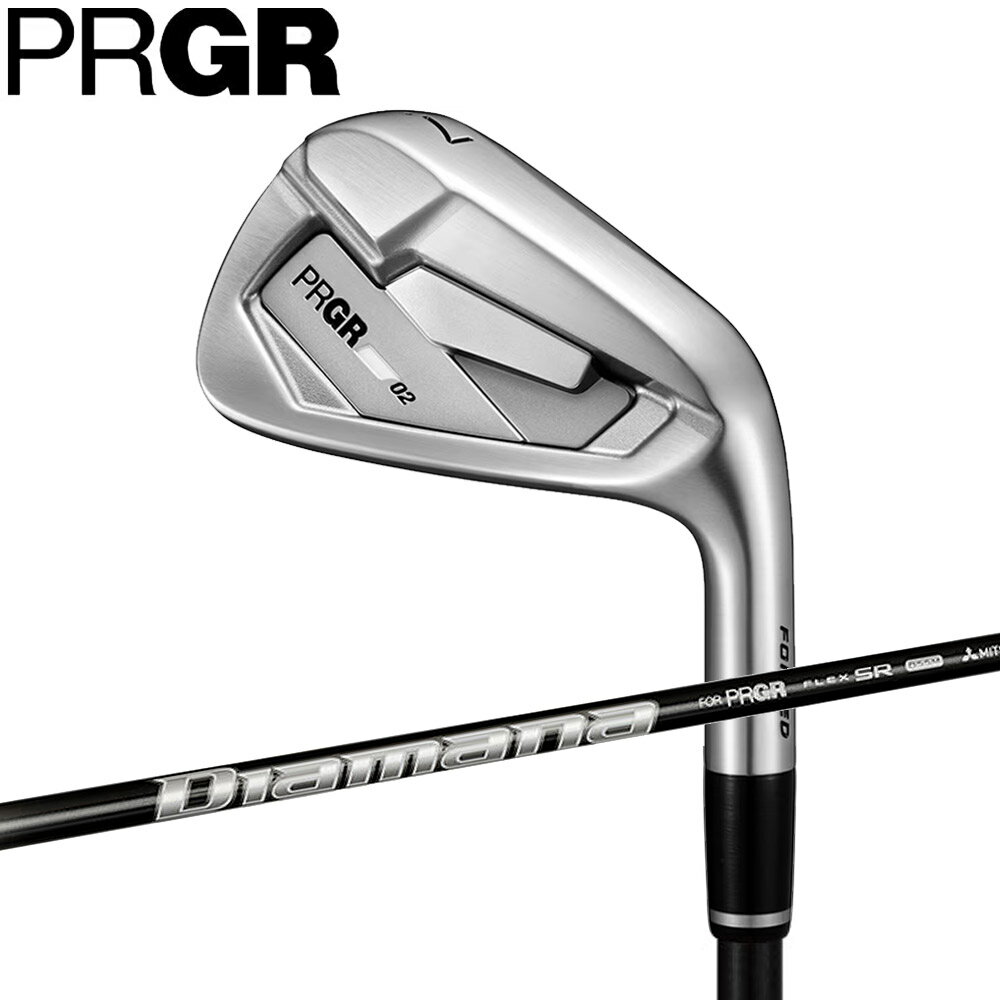 Rakuten - 【ゴルフ感謝祭エントリーでP3倍】2026 PRGR 02 アイアン 6-PWセット Diamana M FOR PRGR カーボン装着モデル 日本仕様 プロギア