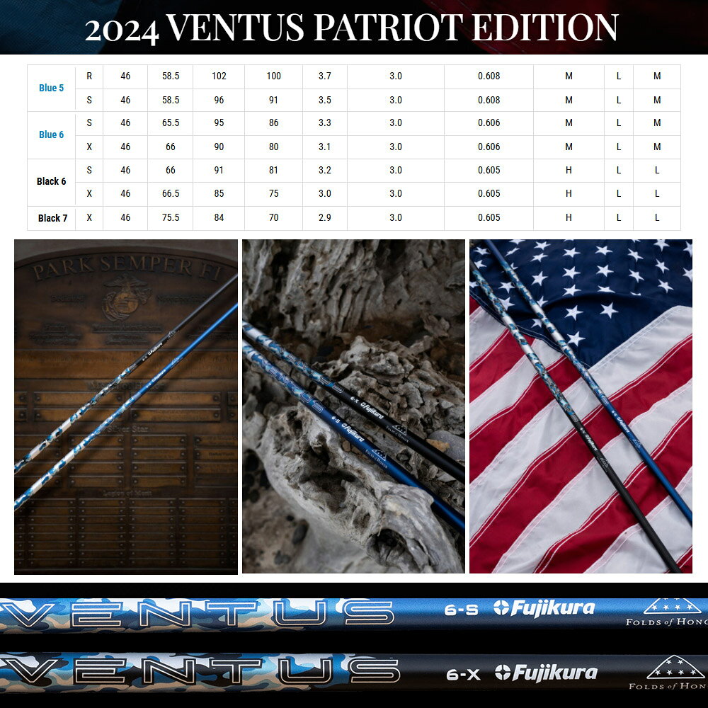 ティーオリーヴ芦屋店のピンG400用OEMスリーブ付シャフト USフジクラ 2024 VENTUS PATRIOT EDITION 24ベンタス パトリオットエディション｜アングル2