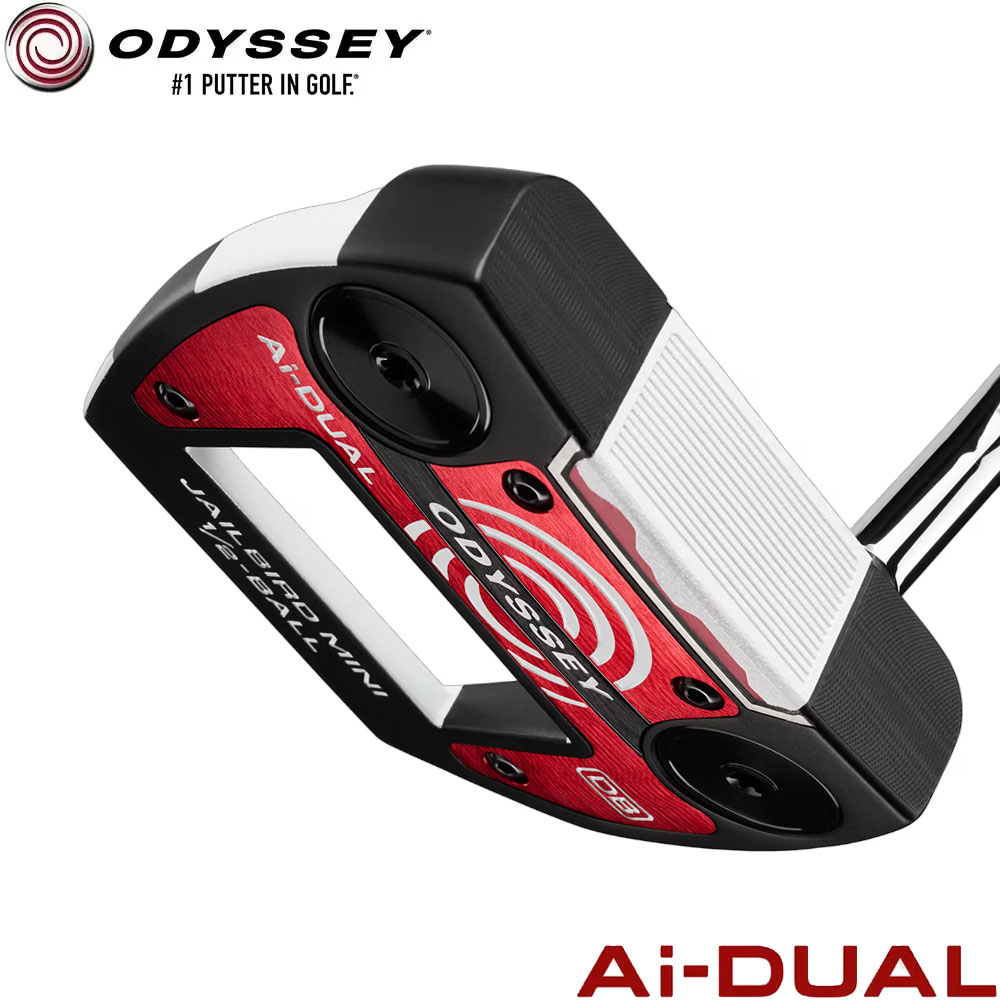 【3/4-11はエントリーで全品P4倍】【数量限定】ODYSSEY Ai-DUAL 1/2-BALL JAILBIRD MINI DBパター オデッセイ エーアイ デュアル ハーフボール ジェイルバードミニ