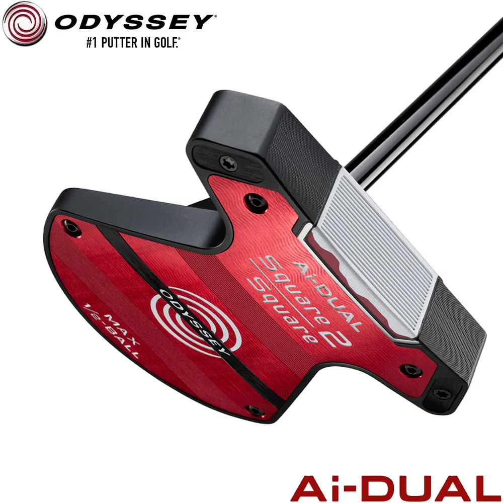 【3/4-11はエントリーで全品P4倍】【数量限定】ODYSSEY Ai-DUAL Square 2 Square 1/2-BALL MAXパター オデッセイ エーアイ デュアル スクエア2スクエア ハーフボール マックス