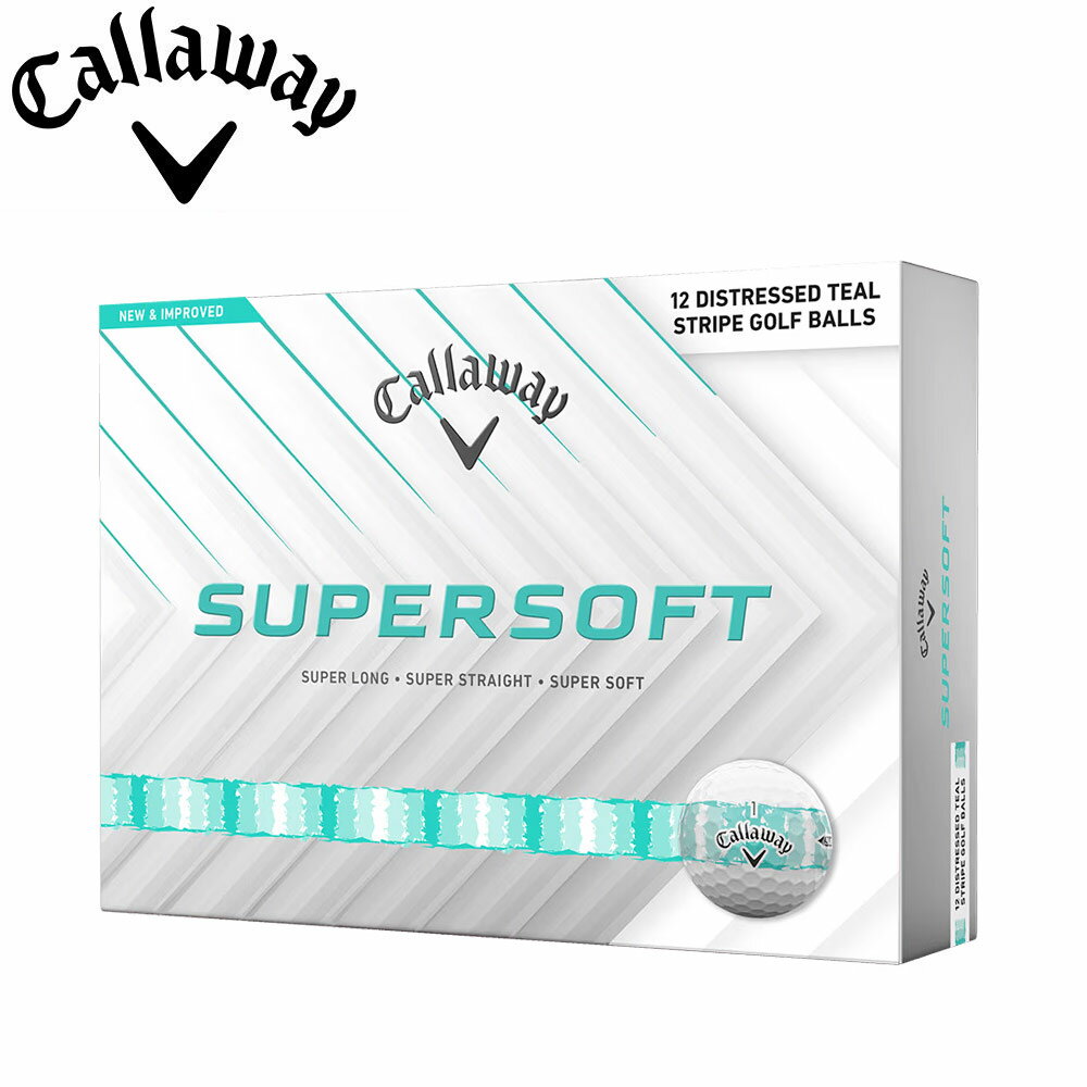 樂天商城 - Callaway SUPERSOFT25 DISTRESSED STRIPE TEAL ボール 1ダース